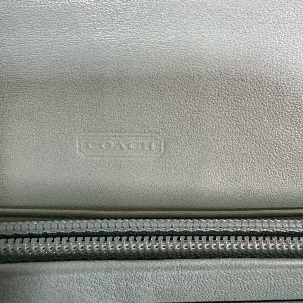 Coach Light Blue Seafoam Leather Women's Wallet - Picture 3 of 8